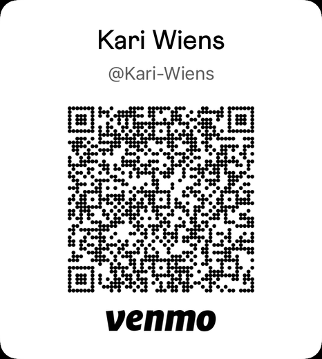 Venmo QR code for @Kari-Wiens